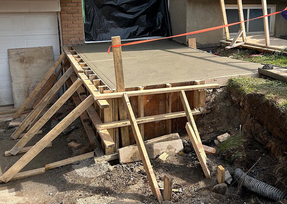 Coffrage de béton – palier extérieur