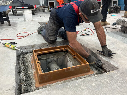 Installation de caniveau industriel et commercial